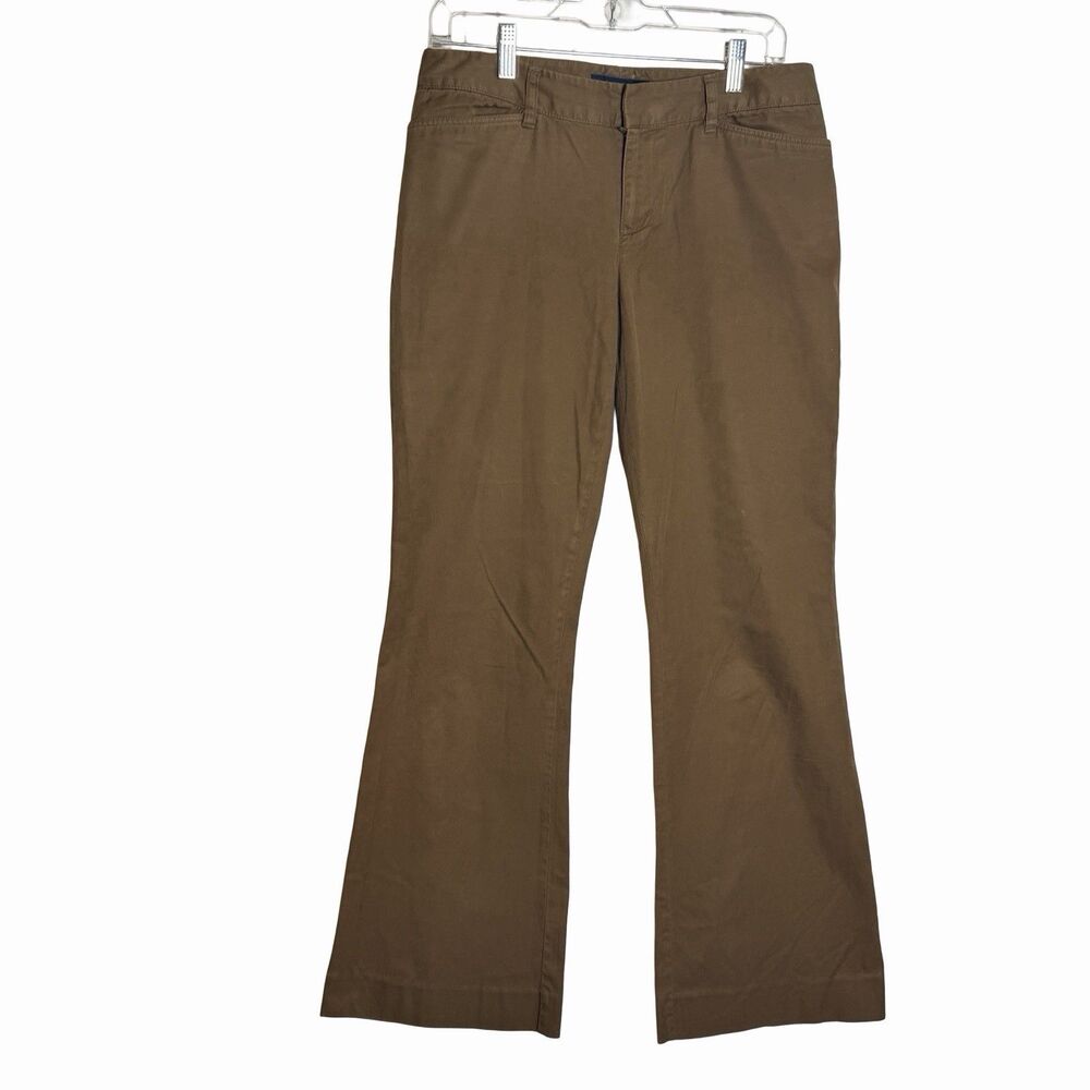 Ralph Lauren Pants Womens 8 Brown Bootcut Trouser Chino Casual Cotton Office Lux